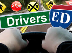 Driving instructor with student